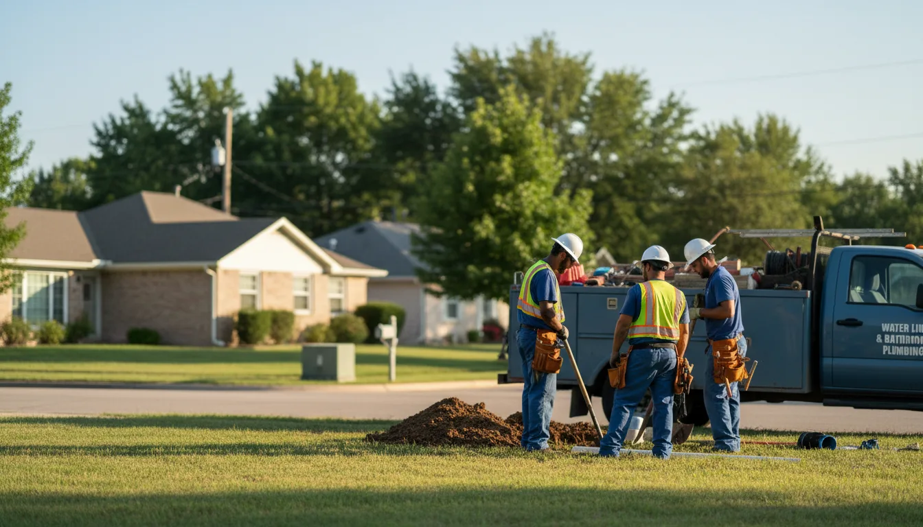 Residential water line and bathroom plumbing service in Strausstown, PA